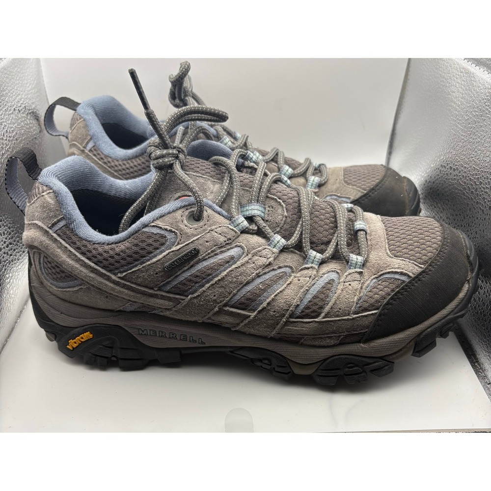 Merrell Moab 2 Waterproof Hiking Shoes Womens 9 Granite Grey J06026W Vibram - Picture 2 of 9